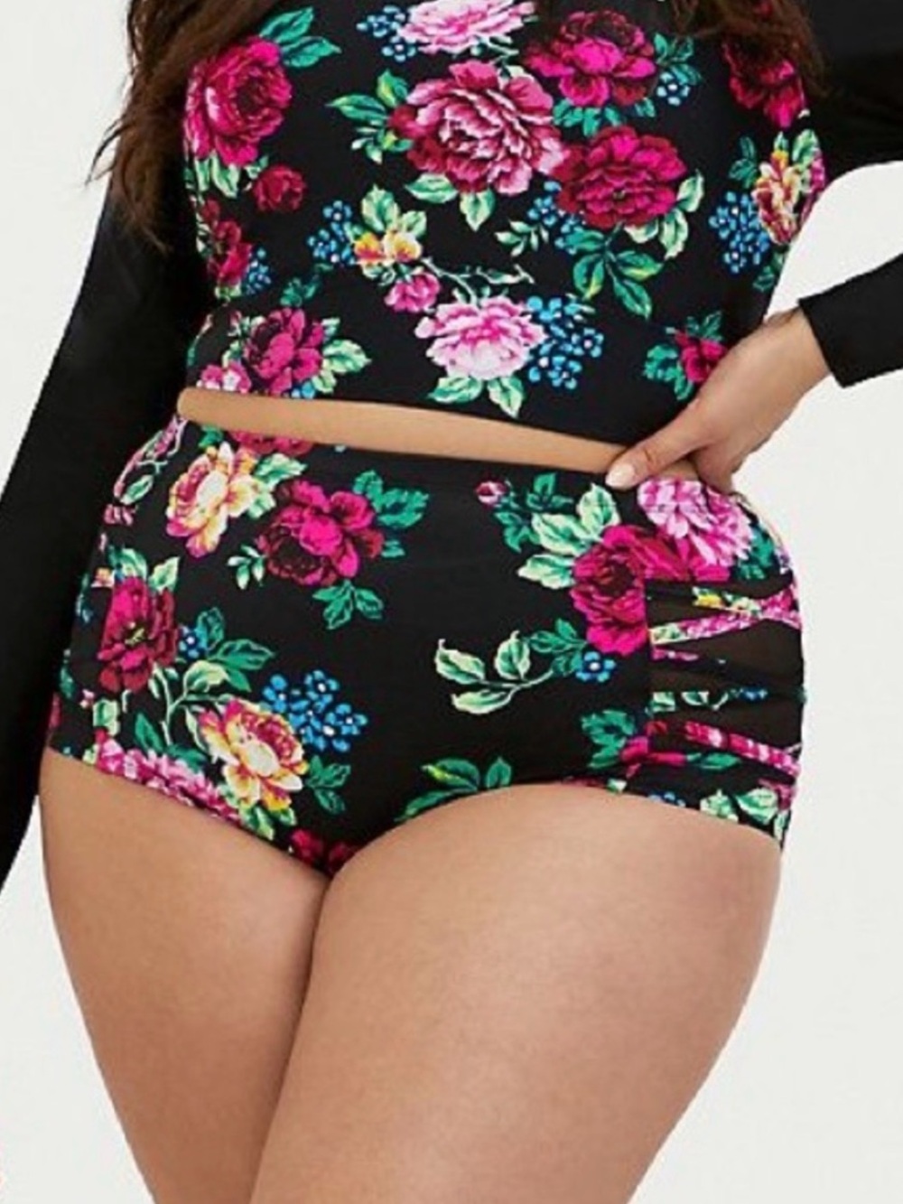 Torrid High-Waist Floral Bikini Bottoms size 2